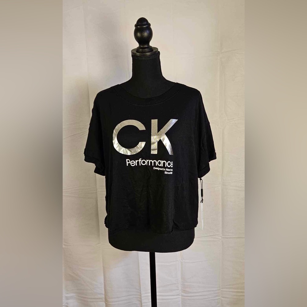 Calvin Klein Women’s Performance Cropped Logo T-shirt XXL